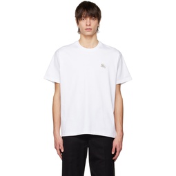White Crystal Cut T Shirt 231376M213008
