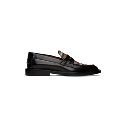 Black Croftwood Penny Loafers 222376M231006