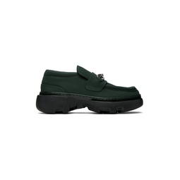 Green Nubuck Creeper Clamp Loafers 232376F120000