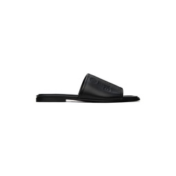 Black Embossed Sandals 231376F124005