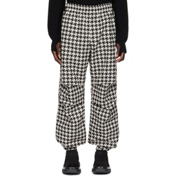 Black   White Houndstooth Trousers 241376M191000