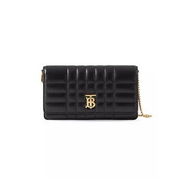 Lola Quilted Leather Clutch-On-Chain
