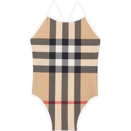 Burberry Kids Mini Sandie Check One-Piece Swimsuit (Infant/Toddler)