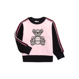 Little Girls & Girls Applique Colorblock Sweatshirt
