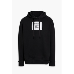 Logo-appliqued French cotton-terry hoodie