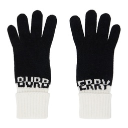 Black & White Rolled Gloves 232376M135000