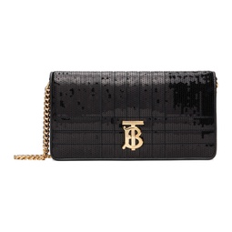 Black Sequinnedn Lola Wallet Bag 231376F048011