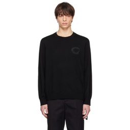 Black Oak Leaf Crest Sweater 231376M201008