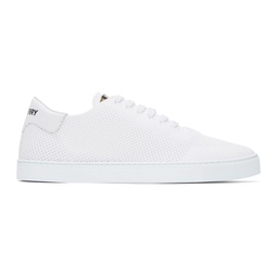 White Embossed Sneakers 232376M237009