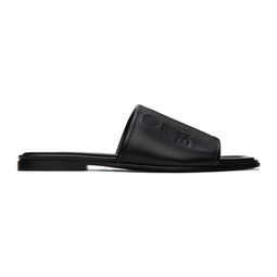 Black Embossed Sandals 231376F124005