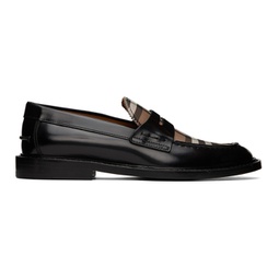 Black Croftwood Penny Loafers 222376M231006