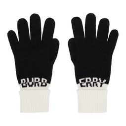 Black Cashmere Gloves 222376F012000