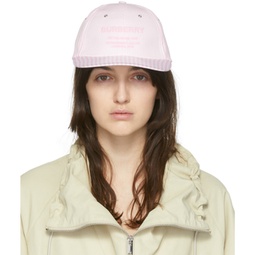 Pink & White Striped Horseferry Cap 221376F016014