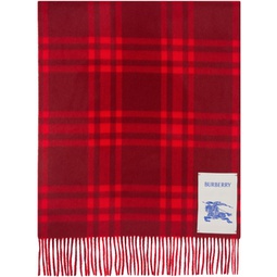 Red Check Scarf 232376M150040