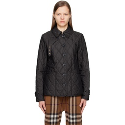 Black Quilted Jacket 231376F061011