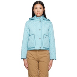 Blue Quilted Jacket 232376F063003