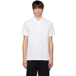 White Embroidered Polo 231376M212001