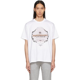 White Globe Graphic T-Shirt 221376M213012