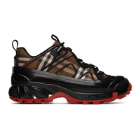Brown & Black Arthur Sneakers 222376M237046