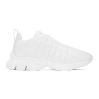 White Quilted Leather Classic Sneakers 222376M237005