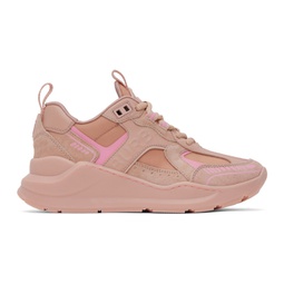 Pink Embossed Sneakers 231376F122000