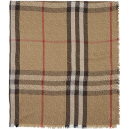 Beige Vintage Check Monogram Scarf 232376M150003