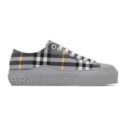 Gray Vintage Check Sneakers 231376M237013