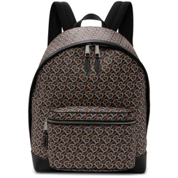 Black & Orange Monogram Backpack 222376M166005