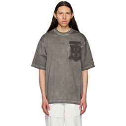Gray Oversized T-Shirt 231376M213034