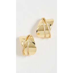 Fluid Gold Stud Earrings