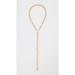 Multi Ball Deep Lariat Necklace