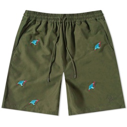 By Parra Running Pear Swim Shorts Olive