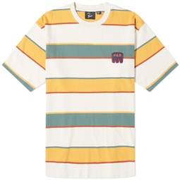 By Parra Fast Food Logo Stripe T-Shirt Burned Yellow