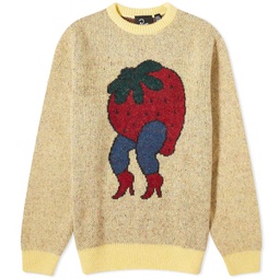 By Parra Stupid Strawberry Jumper Yellow