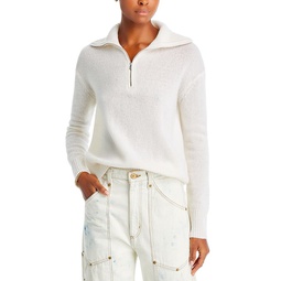 Drop Shoulder Half Zip Cashmere Sweater - 100% Exclusive