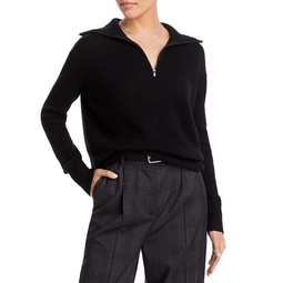 Drop Shoulder Half Zip Cashmere Sweater - 100% Exclusive