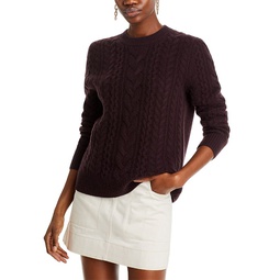 Cable Knit Crewneck Cashmere Sweater - 100% Exclusive