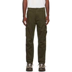 Green Garment Dyed Cargo Pants 232357M188010
