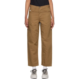 Brown Five Pocket Trousers 231357F069001