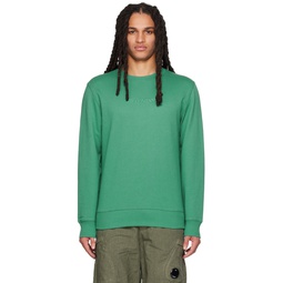 Green Embroidered Sweatshirt 231357M204015