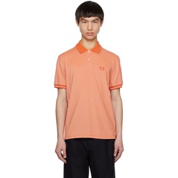 Orange Garment Dyed Polo 231357M212001