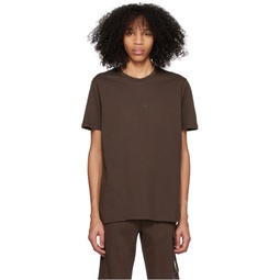 Brown Printed T Shirt 231357M213005