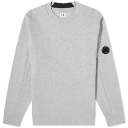 C.P. Company Diagonal Fleece Lens Crew Sweat Grey Melange