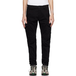 Black Garment-Dyed Cargo Pants 232357M188015