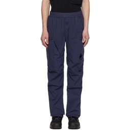Navy Garment-Dyed Cargo Pants 231357M188037