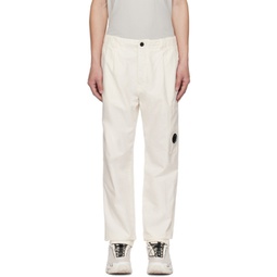 White Garment-Dyed Cargo Pants 231357M188020