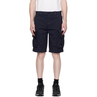 Navy Garment-Dyed Shorts 231357M193027