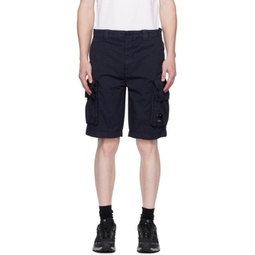 Navy Garment-Dyed Shorts 231357M193027