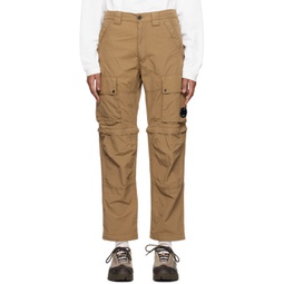 Brown Garment-Dyed Cargo Pants 231357F087006