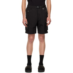 Black Side Pockets Shorts 231299M193000